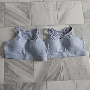 Yvette Zip Front Mesh back Padded Running Bra 5X